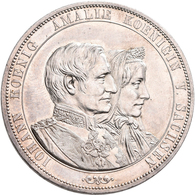 Sachsen: Johann 1854-1873: Doppeltaler 1872 B, Auf Die Goldene Hochzeit, AKS 160, Jaeger 133, Vorzüg - Andere & Zonder Classificatie