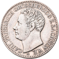 Sachsen-Weimar-Eisenach: Carl Friedrich 1828-1853: Lot 2 Stück; Taler 1841 A, AKS 21, Jaeger 531, Se - Sonstige & Ohne Zuordnung