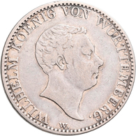 Württemberg: Wilhelm I. 1816-1864: Lot 2 Stück; Doppelgulden 1824 Und Gulden 1824, Klein/Raff 69,72; - Sonstige & Ohne Zuordnung