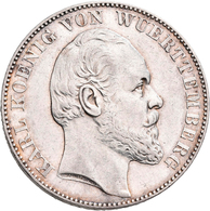 Württemberg: Wilhelm I. 1816-1864: Vereinstaler 1867. AKS 77, Jaeger 83, KR 107.6, Thun 439, Kahnt 5 - Other & Unclassified