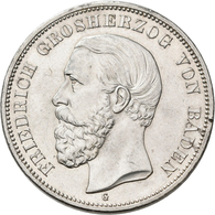 Baden: Friedrich I. 1852-1907: 5 Mark 1900 G, Jaeger 29, Kratzer, Randfehler, Sonst Vorzüglich. - Taler En Doppeltaler