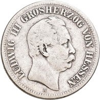 Hessen: Ludwig III. 1848-1877: Lot 2 Stück; 2 Mark 1876 H, Jaeger 66, Fast Sehr Schön. - Taler & Doppeltaler