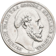 Mecklenburg-Schwerin: Friedrich Franz II. 1842-1883: 2 Mark 1876 A, Jaeger 84, Kleine Kratzer, Sehr - Taler En Doppeltaler