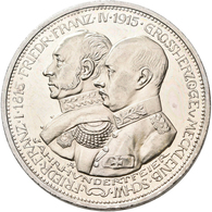 Mecklenburg-Schwerin: Friedrich Franz IV. 1897-1918: 5 Mark 1915 A, Jahrhundertfeier, Jaeger 89, Pol - Taler & Doppeltaler