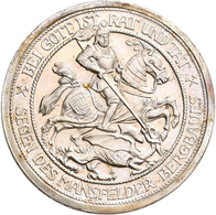 Preußen: Wilhelm II. 1888-1918: 3 Mark 1915 A, Mansfelder Bergbau, Jaeger 115, Zaponiert, Stempelgla - Taler & Doppeltaler