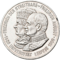 Sachsen: Friedrich August III. 1904-1918: 5 Mark 1909, Universität Leipzig, Jaeger 139, Feine Kratze - Taler En Doppeltaler