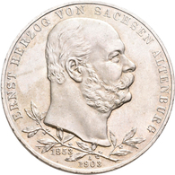 Sachsen-Altenburg: Ernst 1853-1908: 5 Mark 1903 A, 50jähriges Regierungsjubiläum, Jaeger 144, Kleine - Taler Et Doppeltaler