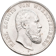 Württemberg: Karl 1864-1891: 2 Mark 1888 F, Jaeger 172, Selten In Dieser Erhaltung, Prachtexemplar, - Taler En Doppeltaler