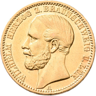 Braunschweig-Lüneburg: Wilhelm 1831-1884: 20 Mark 1875, Jaeger 203. 7,93 G, 900/1000 Gold. Kratzer, - Gouden Munten