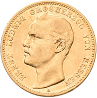 Hessen: Ernst Ludwig 1892-1918: 20 Mark 1893 A, Jaeger 223. 7,92 G, 900/1000 Gold. Kratzer, Winzige - Pièces De Monnaie D'or