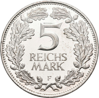 Weimarer Republik: 5 Reichsmark 1925 F, Rheinlande, Jaeger 322, Polierte Platte. - Andere & Zonder Classificatie