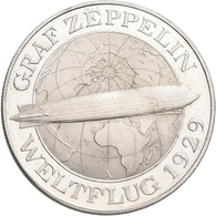 Weimarer Republik: 5 Reichsmark 1930 A, Zeppelin, Jaeger 343, Minimal Berieben, Polierte Platte. - Other & Unclassified