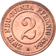 Deutsch-Neuguinea: 2 Neu-Guinea Pfennig 1894 A, Jaeger 702, Leichte Patina, Kratzer, Sehr Schön - Vo - Deutsch-Neuguinea