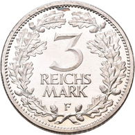 Proben & Verprägungen: Weimarer Republik 1918-1933: Probeprägung In Silber; 3 Reichsmark 1932 F. Sch - Autres & Non Classés