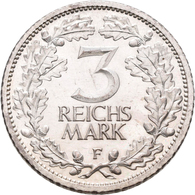 Proben & Verprägungen: Weimarer Republik 1918-1933: Probeprägung In Silber; 3 Reichsmark 1932 F. Sch - Andere & Zonder Classificatie