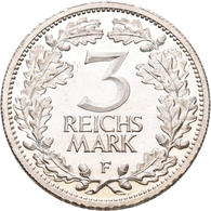 Proben & Verprägungen: Weimarer Republik 1918-1933: Probeprägung In Silber; 3 Reichsmark 1932 F. Sch - Andere & Zonder Classificatie