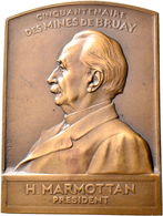 Medaillen Alle Welt: Belgien: Bronzeplakette 1905 Von Dupres, Auf Das 100jährige Jubiläum Der Minen - Non Classés