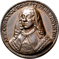 Medaillen Alle Welt: Großbritannien: Bronzegussmedaille O. J. (1676), Auf Lady Anne Clifford 1590-16 - Ohne Zuordnung