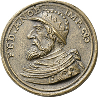 Medaillen Alle Welt: Italien-Milano: Friedrich I. Barbarossa 1152-1190: Bronzene Spottmedaille O. J. - Zonder Classificatie
