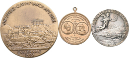 Medaillen Alle Welt: Rumänien: Kleines Lot 3 Medaillen 1913: Donauübergang Corabia, Randpunze S, 14, - Non Classés