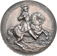Medaillen Deutschland: Baden-Baden,Ludwig Wilhelm 1677-1707: Mattierte Silbermedaille 1955 Unsignier - Andere & Zonder Classificatie