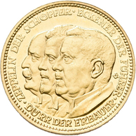 Medaillen Deutschland: Luftfahrt: Goldmedaille 1929, Auf Die 1. Weltfahrt Des Luftschiffes Graf Zepp - Andere & Zonder Classificatie