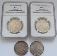 Portugiesische Kolonien: Sao Tome E Principe: Lot 4 X 10 Escudos 1951, KM# 14. 2x In NGC Holder In D - Portugal