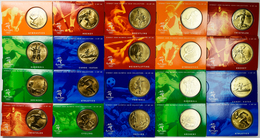 Australien: Olympische Spiele Sydney 2000: Sammlung 26 X 5 Dollars In Aluminium-Bronze In Münzkärtch - Sonstige & Ohne Zuordnung