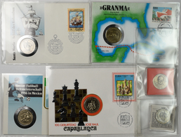 Kuba: Kleines Lot Mit Diversen Münzen Aus Cuba. Überwiegend 1 Peso Gedenkmünzen Aus CN Mit Tier- Ode - Cuba
