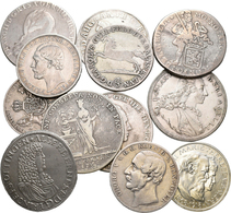 Europa: Lot 11 Silbermünzen Europäischer Staaten; Bayern Madonnentaler 1760 / Batavische Republik Ta - Other - Europe