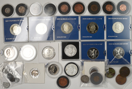 Norwegen: Schönes Lot Mit Diversen Münzen Aus Norwegen Von 1702 Bis Modern. Dabei Skilling Münzen, Ö - Noorwegen