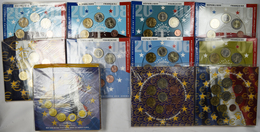 Frankreich: Lot 14 KMS Aus Frankreich 1999-2010 (2008 2x). Alle Münzen In Original Foldern. Stempelg - France