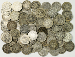 Umlaufmünzen 1 Pf. - 1 Mark: Lot 85 X 1 Mark 1873-1887, Jaeger 9, Diverse Jahrgänge Und Erhaltungen, - Taler En Doppeltaler