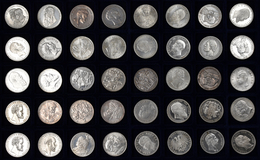 Umlaufmünzen 2 Mark Bis 5 Mark: Eine Auf Zwei Münzkoffer Verteilte Bemerkenswerte Sammlung Von Insge - Taler En Doppeltaler