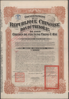 Alte Aktien / Wertpapiere: Gouvernement De La Republique Chinoise, Bon Du Tresor 8% 1920 + 1921 über - Andere & Zonder Classificatie