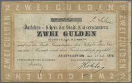 Deutschland - Altdeutsche Staaten: Stadt Kaiserslautern 1, 2 Und 5 Gulden 1870, PiRi A576-A578, Alle - [ 1] …-1871 : Stati Tedeschi