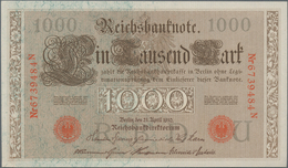 Deutschland - Deutsches Reich Bis 1945: Kleines Lot Mit 12 Banknoten Der Serien 1908-1918, Dabei 2x - Altri & Non Classificati