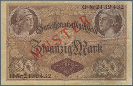 Deutschland - Deutsches Reich Bis 1945: Lot Mit 5 Banknoten, Alle Aus Laufender Serie Und Nachträgli - Autres & Non Classés