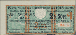 Deutschland - Deutsches Reich Bis 1945: Zinskupon Der Anleihe 1918, Serie "q" Zu 2,50 Mark, Ro.61a ( - Andere & Zonder Classificatie