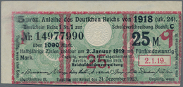 Deutschland - Deutsches Reich Bis 1945: Zinskupon Der Anleihe 1918, Serie "q" Zu 25 Mark, Ro.61d (P. - Andere & Zonder Classificatie