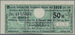 Deutschland - Deutsches Reich Bis 1945: Zinskupon Der Anleihe 1918, Serie "q" Zu 50 Mark, Ro.61e (P. - Andere & Zonder Classificatie