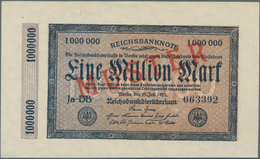 Deutschland - Deutsches Reich Bis 1945: 1 Million Mark 1923 Muster Aus Laufender Serie Mit Fz. DB, K - Other & Unclassified