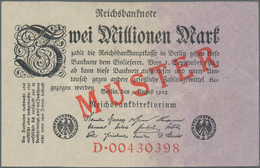 Deutschland - Deutsches Reich Bis 1945: 2 Millionen Mark 1923 Muster Aus Laufender Serie Mit KN D004 - Autres & Non Classés