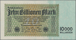 Deutschland - Deutsches Reich Bis 1945: 10 Billionen Mark 1923, Ro.128b, Firmendruck Mit 6-stelliger - Autres & Non Classés