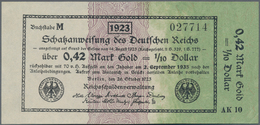 Deutschland - Deutsches Reich Bis 1945: Schatzanweisung Des Deutschen Reichs 0,42 Mark Gold = 1/10 D - Autres & Non Classés