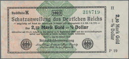 Deutschland - Deutsches Reich Bis 1945: Schatzanweisung Des Deutschen Reichs 2,10 Mark Gold = 1/2 Do - Other & Unclassified