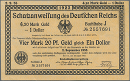 Deutschland - Deutsches Reich Bis 1945: Ganze Schatzanweisung Des Deutschen Reichs 4,20 Mark Gold = - Autres & Non Classés