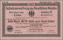 Deutschland - Deutsches Reich Bis 1945: Ganze Schatzanweisung Des Deutschen Reichs 8,40 Mark Gold = - Autres & Non Classés