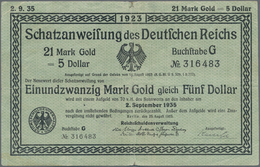 Deutschland - Deutsches Reich Bis 1945: Ganze Schatzanweisung Des Deutschen Reichs 21 Mark Gold = 5 - Sonstige & Ohne Zuordnung