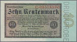 Deutschland - Deutsches Reich Bis 1945: 10 Rentenmark 1923 MUSTER, Ro.157M, Mit Dreifacher Perforati - Sonstige & Ohne Zuordnung